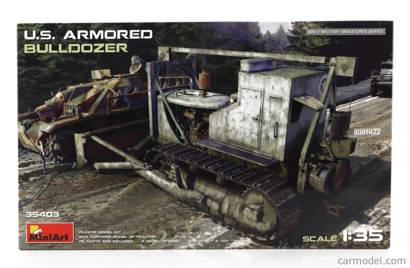 Miniart Tank Bulldozer U.s. Armored Military Cingolato 1945 1:35 /