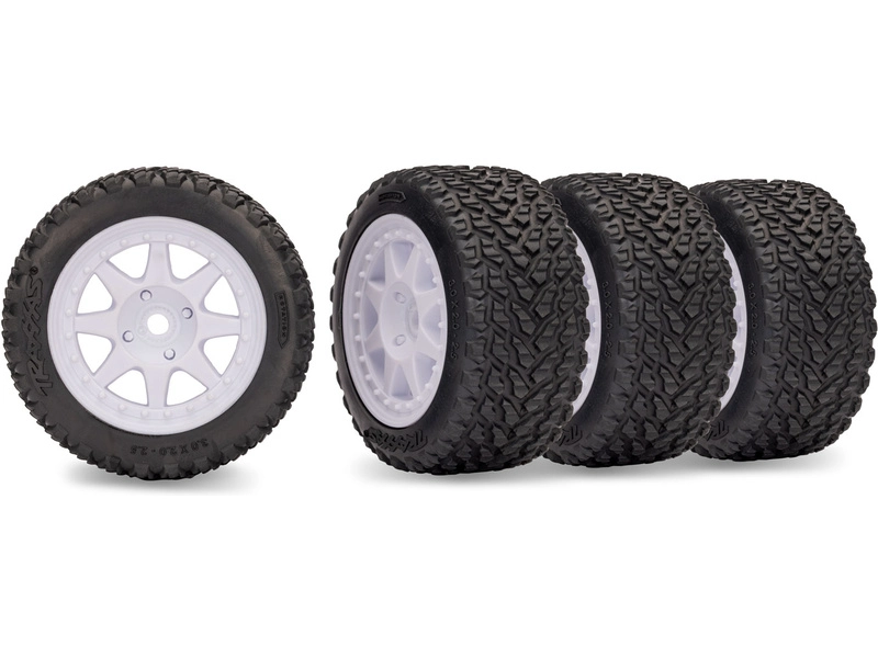 Traxxas koleso, disk 8-spoke, pneu Rally (sada 4)