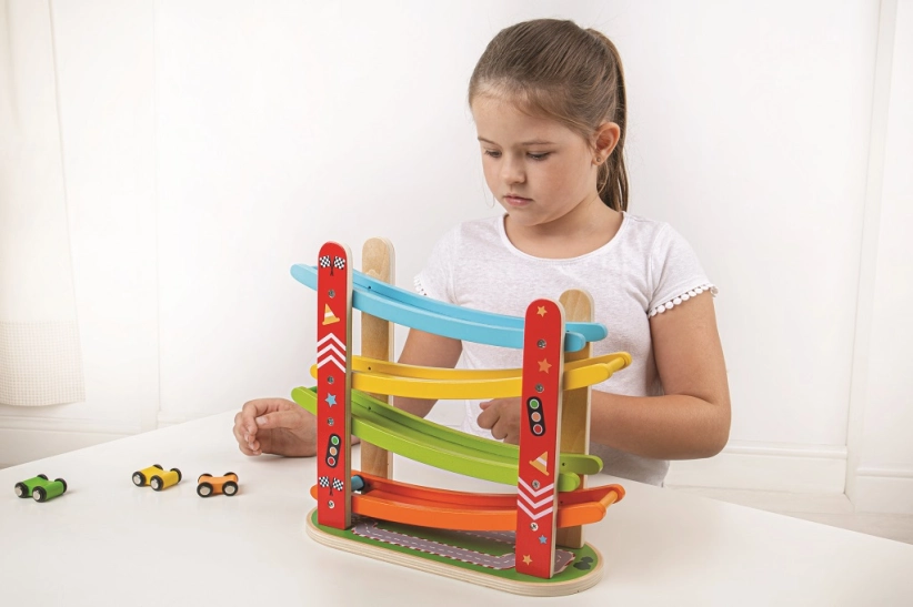 Bigjigs Toys Drevená autodráha