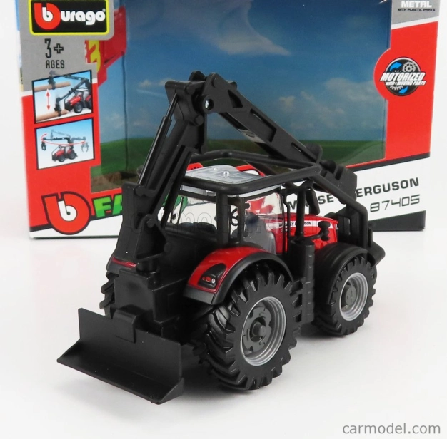 Bburago Massey ferguson 8740s Tractor Loader 2016 1:50 Red