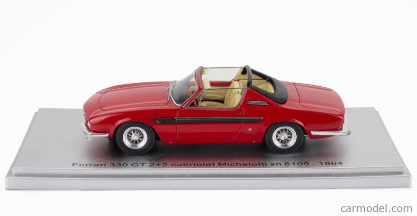 Kess-model Ferrari 330 Gt 2+2 Sn.6109 Michelotti Cabriolet Otvorené 1964 1:43 Červená čierna
