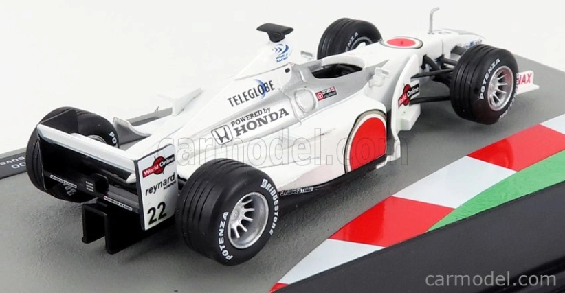 Edicola BAR F1 002 Honda N 22 Sezóna 2000 Jacques Villeneuve 1:43 Biela