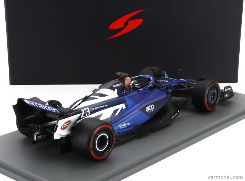 Spark-model Williams F1  Fw45 Team Williams Racing N 23 (800th Gp) British Gp 2023 Alexander Albon 1:18 Blue