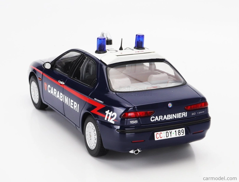 Mitica-diecast Alfa romeo 156 2.0 Twin Spark Carabinieri 1997 1:18 Blue White