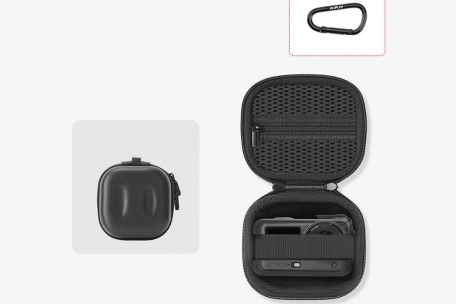 DJI Osmo Action - PU tvrdé pouzdro pro DJI Osmo Action 6/Insta360 Ace Pro 2/Gopro (Black)