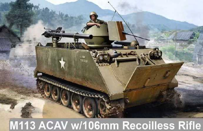 Model Kit military 3575 - M113 ACAV w/106mm RECOILLESS RIFLE (1:35)