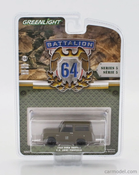 Greenlight Ford usa Bronco Usa Army Proposal 1966 1:64 Vojenská Zelená