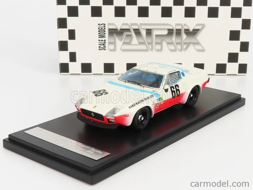 Matrix scale models Ferrari 365 Gtb/4 4.4l V12 Team Nart N 66 Daytona 1978 D.devendorf - T.adamowicz 1:43 Bílá Červená