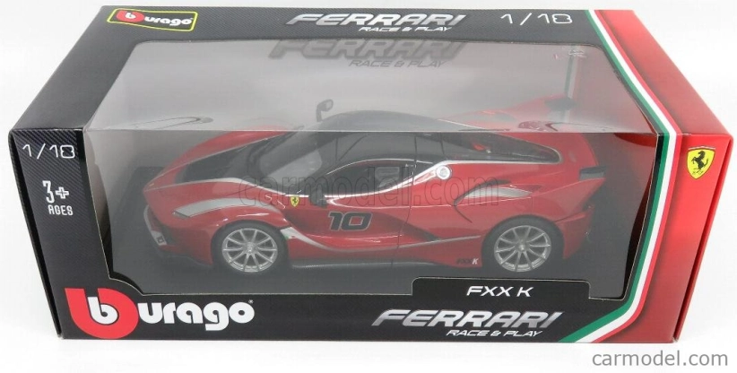 Bburago Ferrari FXX K 1:18 červená metalíza