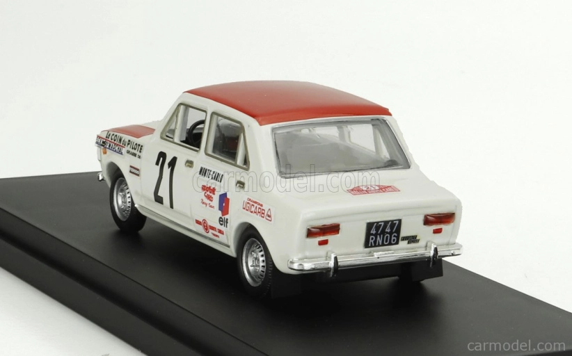 Rio-models Fiat 128 (nočná verzia) N 21 Rally Montecarlo 1970 Alain Jallot - Gerard Marion 1:43 Biela červená