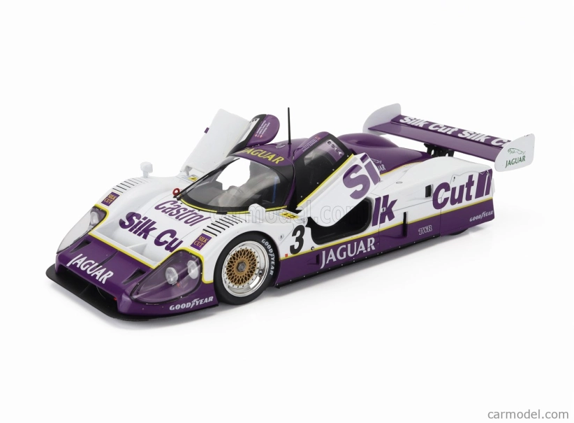 Cmr Jaguar Xjr12 7.0l V12 Team Silk Cut Jaguar T.w.racing N 3 Winner 24h Le Mans 1990 John Nielsen - Price Cobb - Martin Brundle 1:18 Bílá Fialová