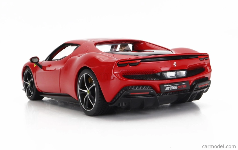 Bburago Ferrari 296 Gtb Hybrid 830hp V6 2021 – Exclusive Carmodel 1:18 Rosso Corsa – červená