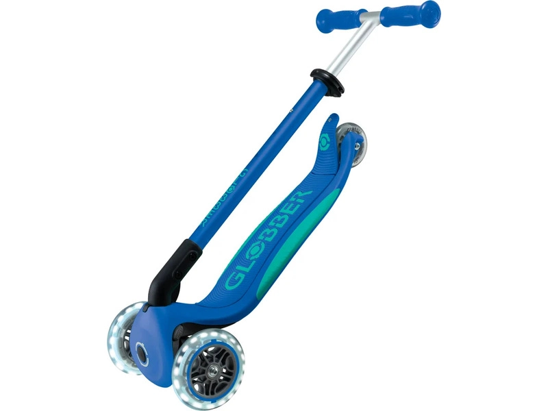 Globber - Koloběžka Primo Plus Lights V2 skládací Blue/Emerald Green