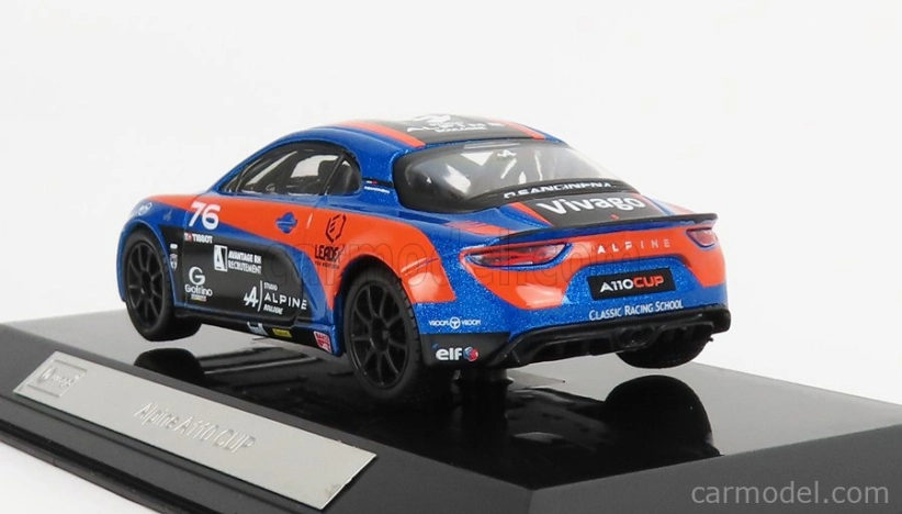 Bburago Renault A110 N 76 Cup 2020 1:43 modro-oranžová