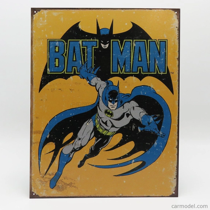 Edicola Príslušenstvo Kovový tanier - Batman Retro 1:1 Žltá modrá čierna