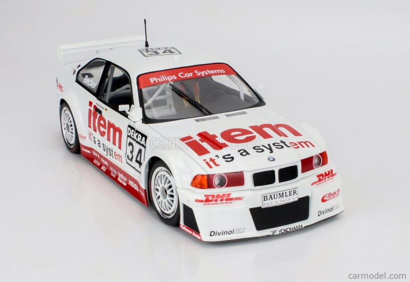 Werk83 BMW radu 3 325i Coupe (e36) Team Ws-dhl N 34 Dtm Sezóna 1994 Harald Becker 1:18 Biela červená