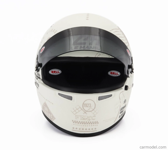 Mini helmet Bell helmet Casco Helmet Hp7 Tribute 24h Le Mans 1:2 Bílá