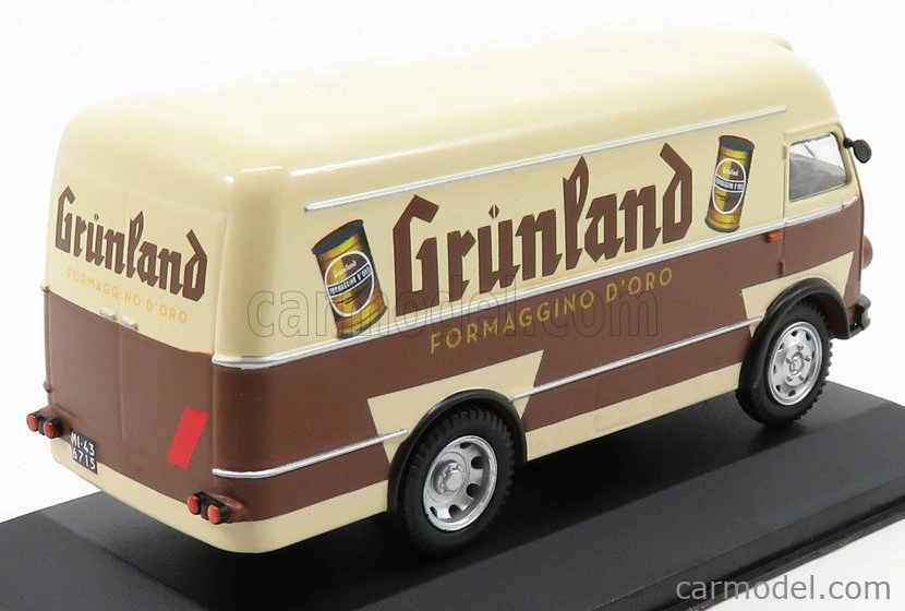 Edicola Om Fiat Leoncino Truck Van Grunland Formaggino D'oro 1959 1:43 Hnedá béžová