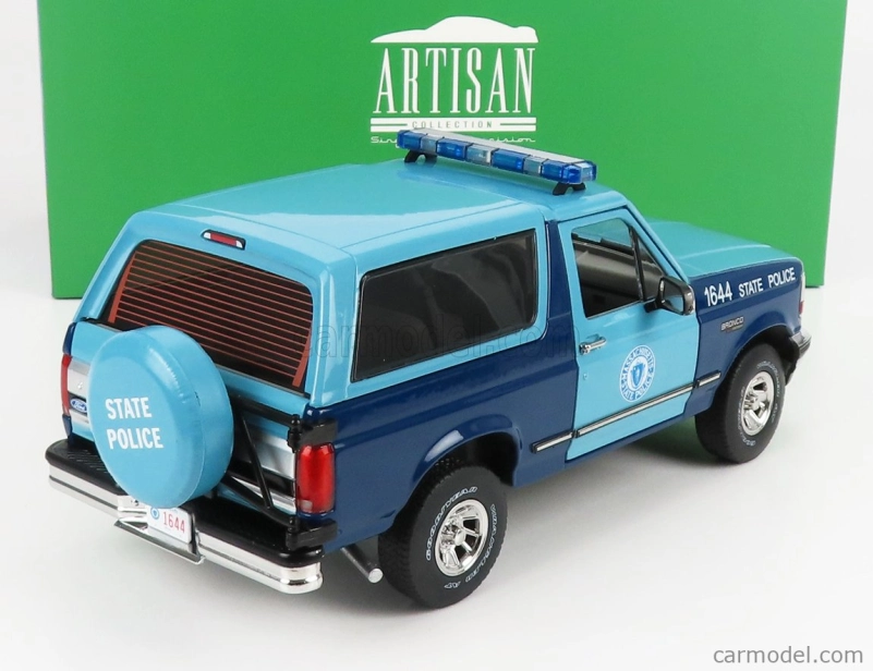 Greenlight Ford usa Bronco Xlt Massachusetts State Police 1996 1:18 2 Tóny Modré