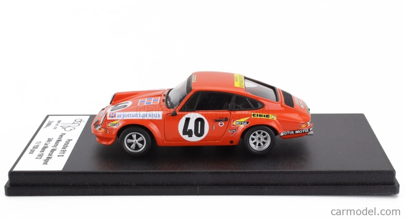 Trofeu Porsche 911s Coupe N 40 24h Le Mans 1972 Pierre Mauroy - Marcel Mignot 1:43 Orange