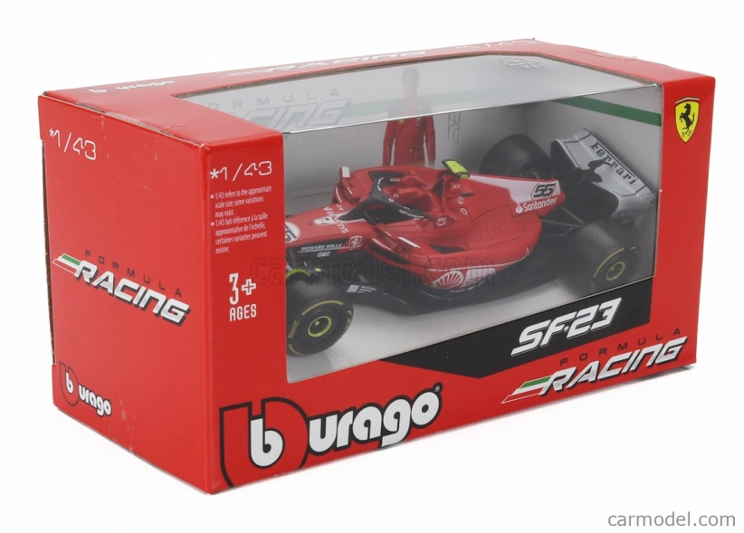 Bburago Ferrari F1 Sf-23 Team Scuderia Ferrari N 55 Las Vegas Usa Gp 2023 Carlos Sainz 1:43 Červená Bílá Černá