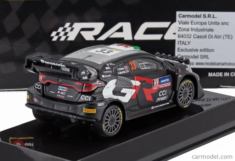 Bburago Toyota Yaris Gr Rally1 Team Gazoo Racing Wrt (nočná verzia) N 33 Rally 2024 Elfyn Evans - Scott Martin 1:43 Black