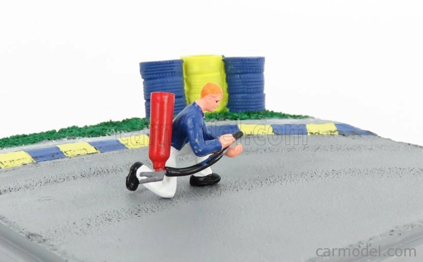 Edicola Diorama Soccorritore Stradale Pista - Fireman Race 1:43 Šedá Modrá Žlutá