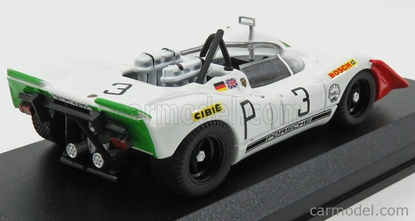 Najlepší model Porsche 908/02 N 3 3. 1000km Nurburgring 1969 Elford - Ahre 1:43 Biela Zelená Červená