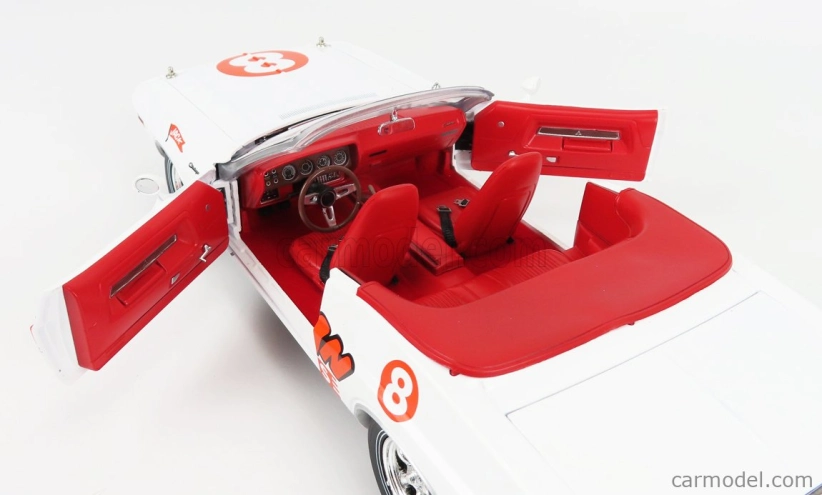 Greenlight Dodge Challenger Convertibile Kochman Hell Drivers 1970 1:18 Biela červená