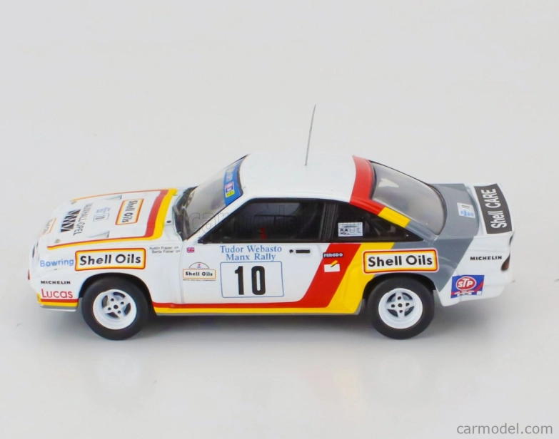 Ixo-models Opel Manta 400 Team Gm Dealer Sport N 10 3rd Rally Manx 1985 Bertie Fisher - Austin Frazer 1:43 Biela červená žltá