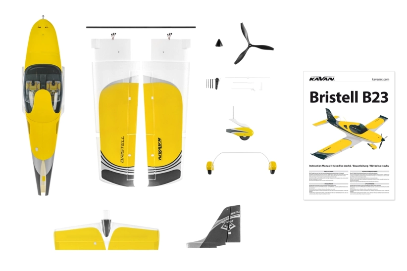 KAVAN Bristell B23 1600 mm ARF – žltá