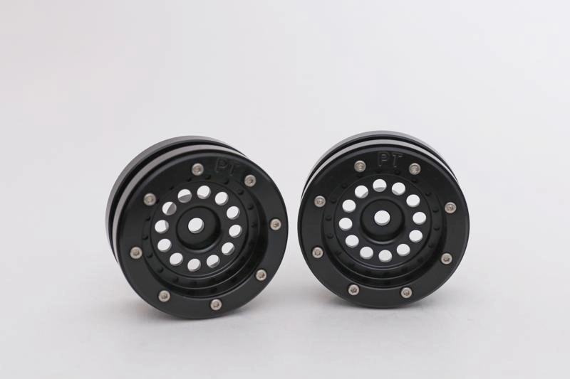 Kovové Beadlock CNC disky 1,9 PT Bullet Black/Black, 2 ks