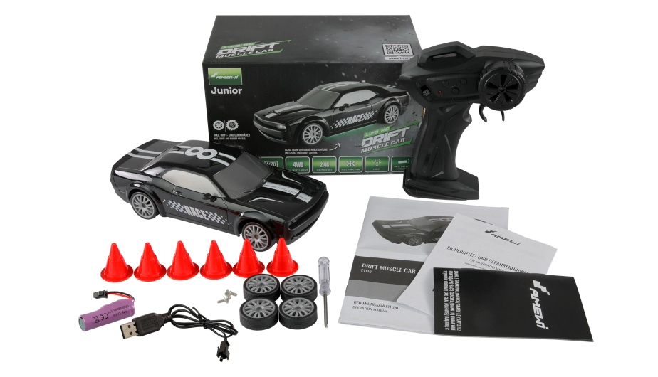 Amewi RC auto Drift Muscle Car 4WD 1:20 RTR čierne