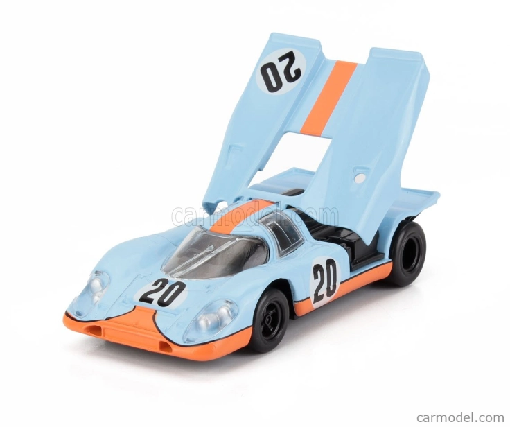 Norev Porsche 917k 4.5l Team John Wyer Automotive Engineering Ltd Gulf N 20 24h Le Mans 1970 Jo Siffert - Brian Redmann 1:43 Svetlo modrá oranžová