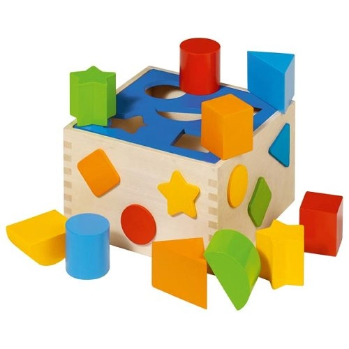 Goki Dřevěná vkládačka třídicí box s tvary