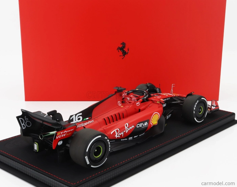 Bbr-models Ferrari F1 Sf-23 Team Scuderia Ferrari N 16 4th Singapore Gp 2023 Charles Leclerc - Con Vetrina - With Showcase 1:18 Červená Černá