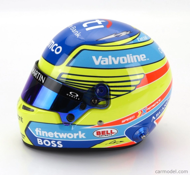 Mini helmet Bell helma F1 Fernando Alonso Team Aston Martin Cognizant N 14 1:2