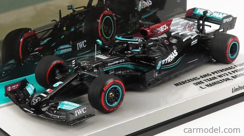 Minichamps Mercedes gp F1 W12 Mercedes M12 Eq Power+ Team Amg Petronas Motorsport Formula One N 44 Winner Bahrain Gp 2021 Lewis Hamilton 1:43 Black Green