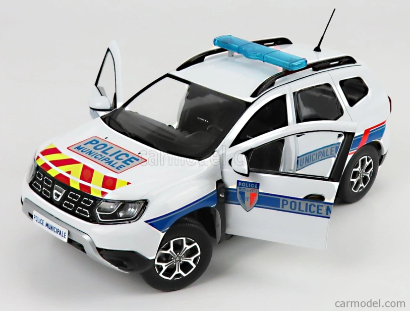 Solido Dacia Duster Mkii Police Municipale 2019 1:18 Bílá Světle Modrá