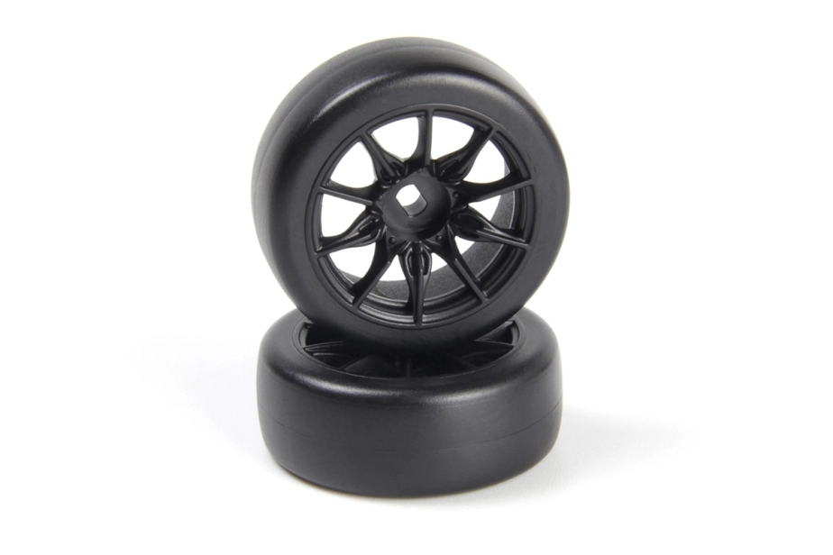 Sada driftových kol vč. pneumatik TSMK5-10 22x11 mm (černá/4 ks)
