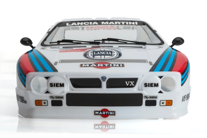 Karoséria lakovaná, Lancial 037 EVO2 Martini, nálepky, príslušenstvo (200mm)