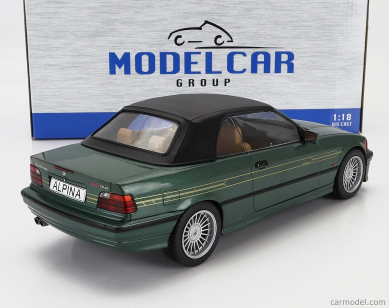 Mcg BMW radu 3 B3 3.2 (e36) Alpina Cabriolet 1995 1:18 Zelená
