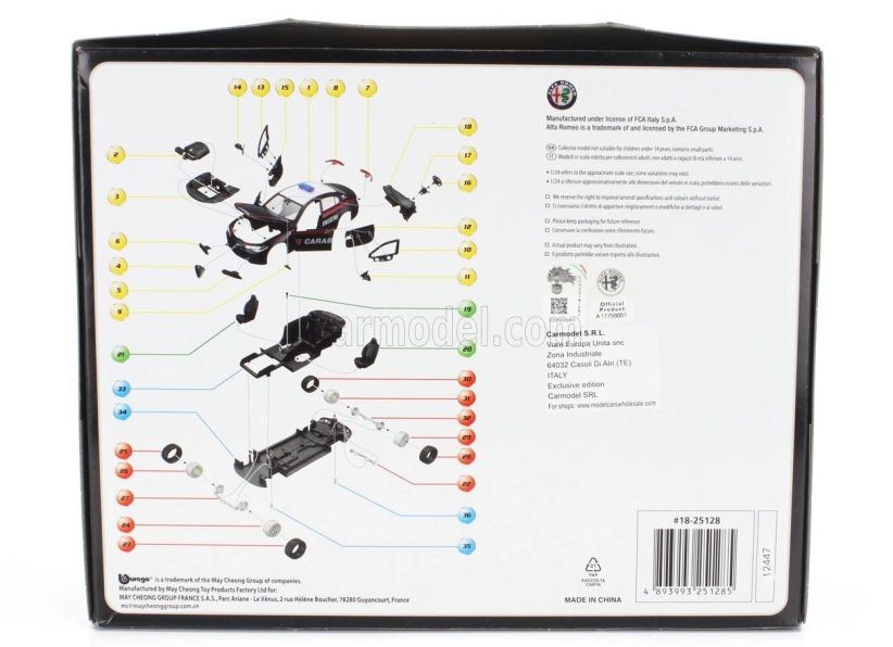 Bburago Alfa Romeo Giulia Carabinieri 2016 1:24