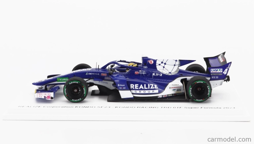 Spark-model Dallara Sf23 Trd 01f Team Realize Corporation Kondo Racing N 4 Super Formula Sezóna 2024 Kazuto Kotaka 1:43 Modrá Biela