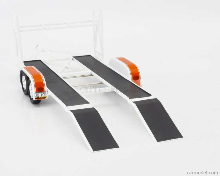 Gmp Accessories Carrello Trasporto Auto 2-assi - Car Transporter Trailer Ycid 1:18 Červená Stříbrná