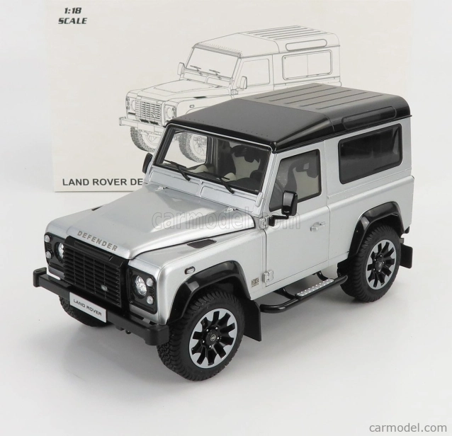 LCD model Land rover Defender 90 Works V8 70th Edition 2018 1:18 Silver