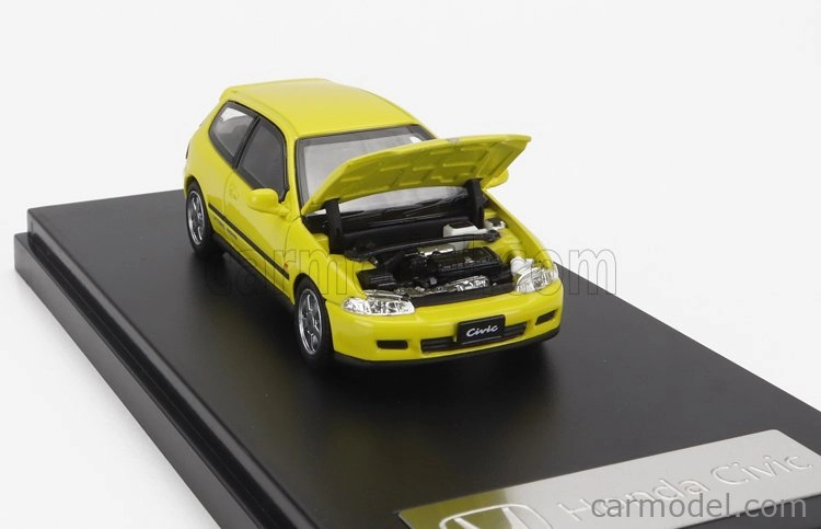 Lcd-model Honda Civic Eg6 Vtec 1993 1:64 Žlutá