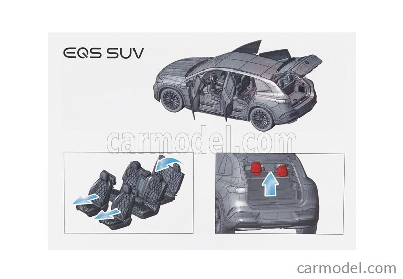 Nzg Mercedes benz Eqs Suv (x296) Von Mercedes-eq 2022 1:18 Alpine Grey