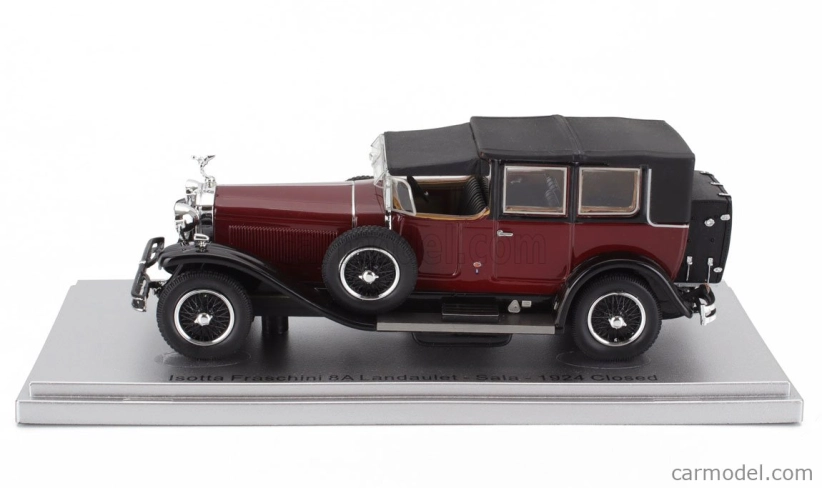Kess-model Isotta fraschini Tipo 8a Landaulet Sala Semiconvertible Closed 1924 1:43 Bordeaux Black