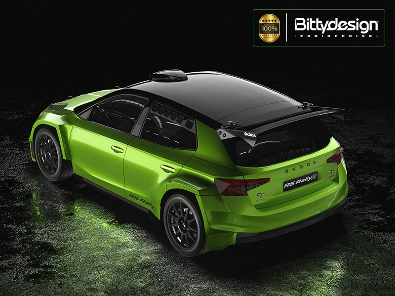 Karoséria číra ŠKODA Fabia RS Rally2 1/10 rally 190mm, 0,8 mm